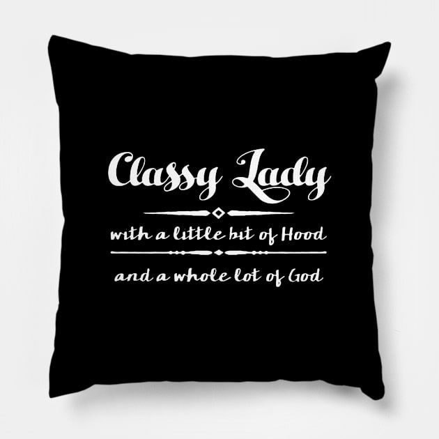 Classy Lady Pillow by sandra0021tees