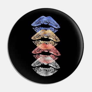 Colorful lips Pin