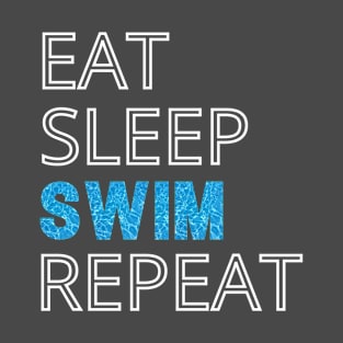 Eat Sleep SWIM Repeat Retro T-Shirt