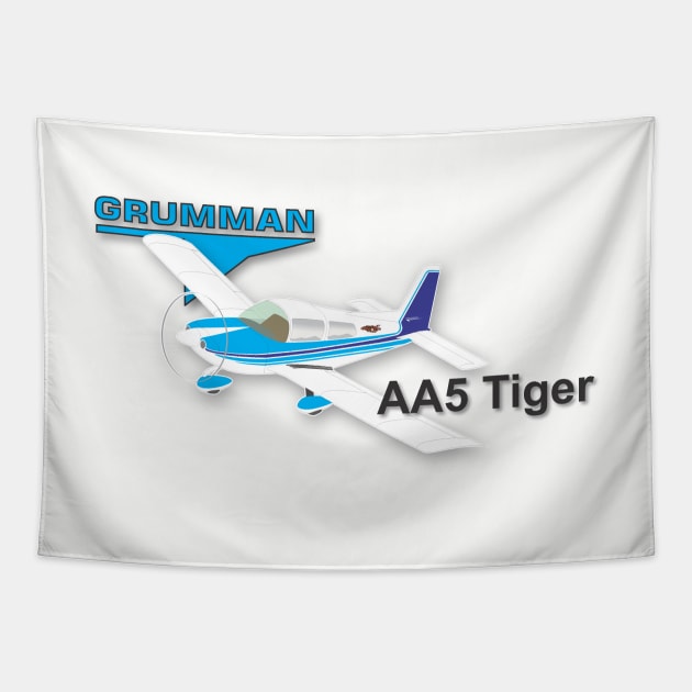 Grumman AA5 Tiger - Blue Tapestry by GregThompson