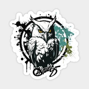 Graffiti Paint Owl Bird Creative Magnet