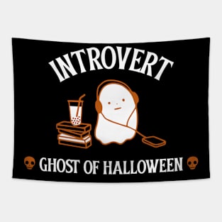 introvert ghost of halloween Tapestry