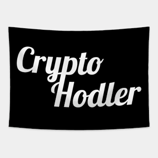 Crypto Hodler White Big Logo Tapestry