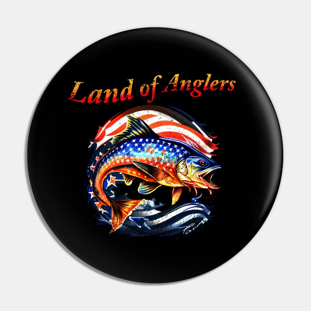 Land of Anglers Pin by GraphGeek