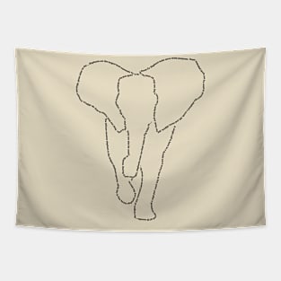 Texted Elephant Tapestry