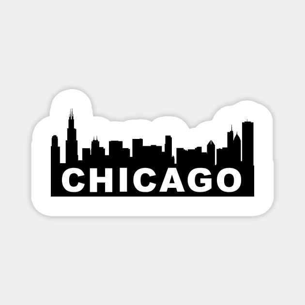 Chicago City Skyline Illinois Magnet by KevinWillms1