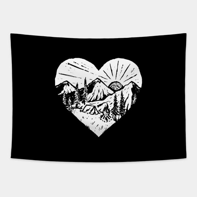 Nice Adventure Monochrome Tapestry by giantplayful