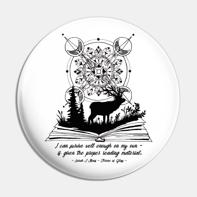 Deer ToG Quote Plain Pin by TG_Art