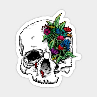 Skull and plants Magnet