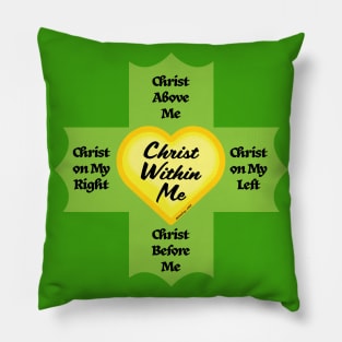 Christ Within Me Heart Cross Pillow