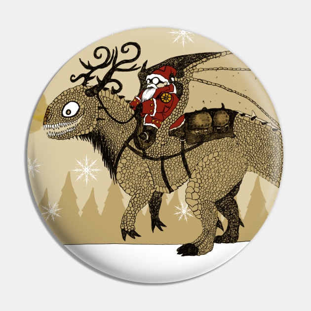 Father Christmas & Dragon Pin by djrbennett