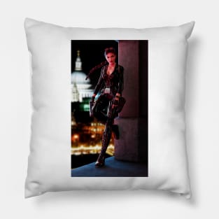 Lara Croft - Tomb Raider III London portrait Pillow