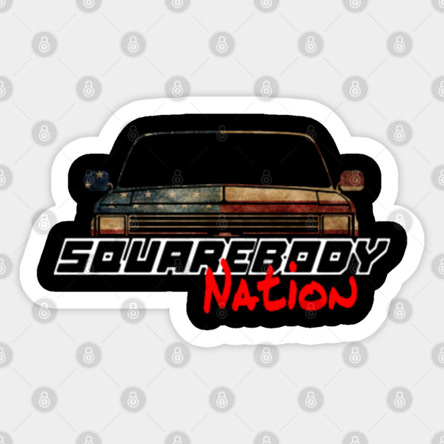 Squarebody Nation Original American Flag Muscle Car Sticker