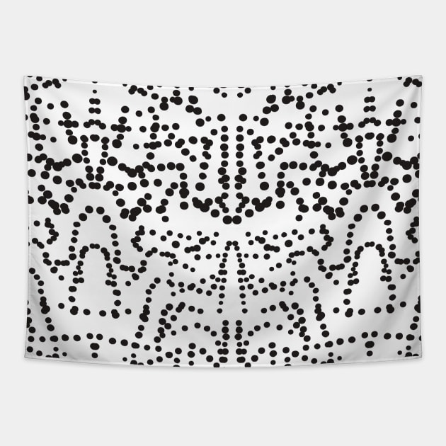 Monochrome Dots Pattern Tapestry by Patternos