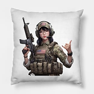 Tactical Girl Pillow