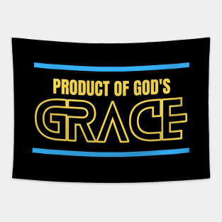 Product Of God's Grace | Christian Typography Tapestry