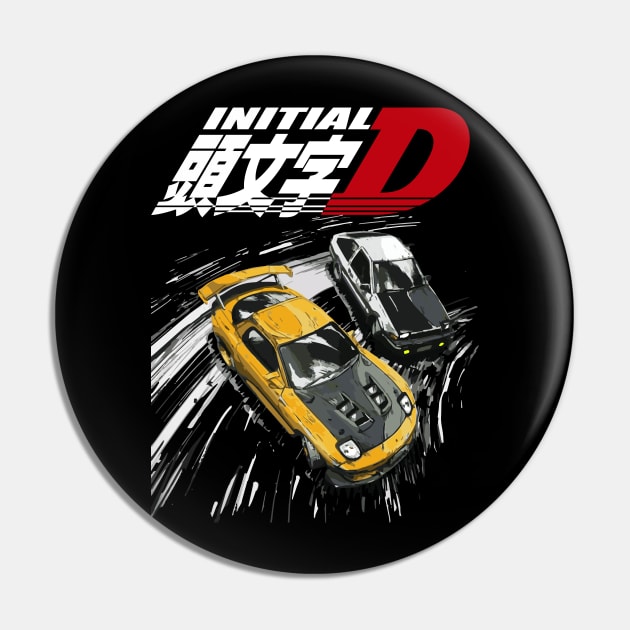 intial D - tendem mountain drift RX7 vs AE86 Pin by cowtown_cowboy