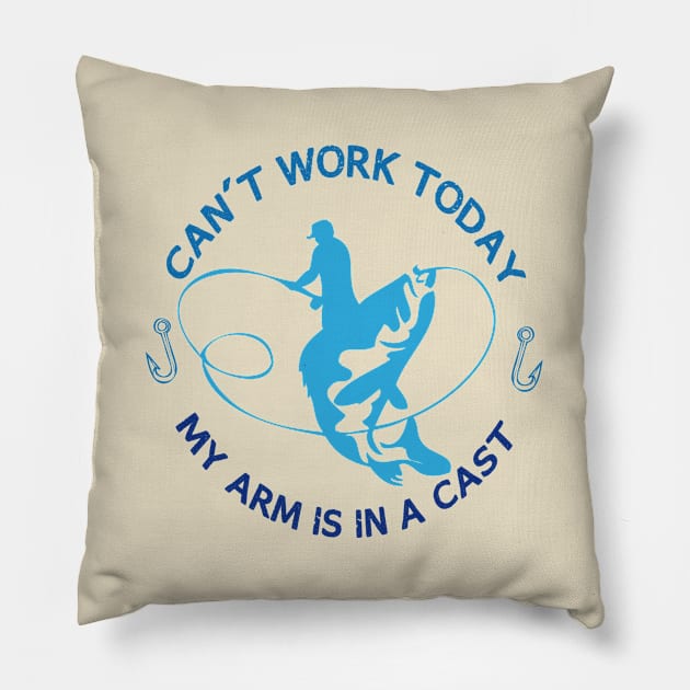 Can't Work Today My Arm is in A Cast Pillow by bisho2412