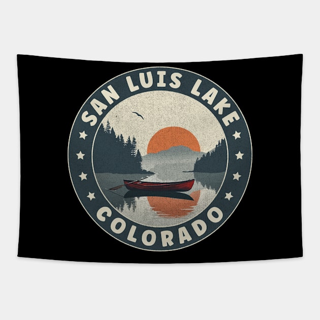 San Luis Lake Colorado Sunset Tapestry by turtlestart