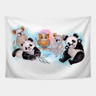 Panda family Tapestry