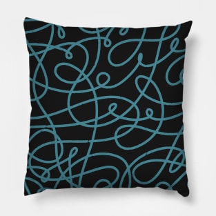 Blue never ending line Pillow