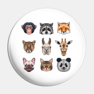 animals head collection Pin