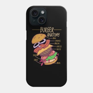 Burger Anatomy - Doctor of Burger Studies Design Phone Case