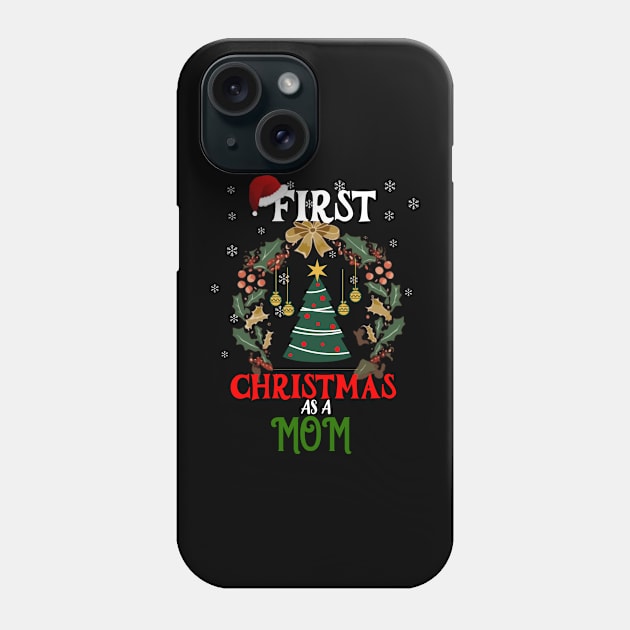 FIRST CHRISTMAS AS A MOM Phone Case by Imaginate