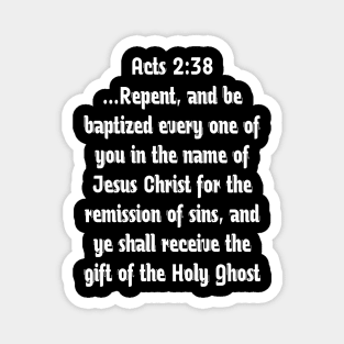 Acts 2:38 Typography Magnet