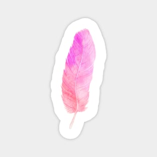 Watercolor pink feather Magnet