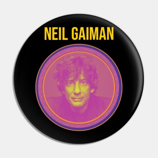 Retro Gaiman Pin