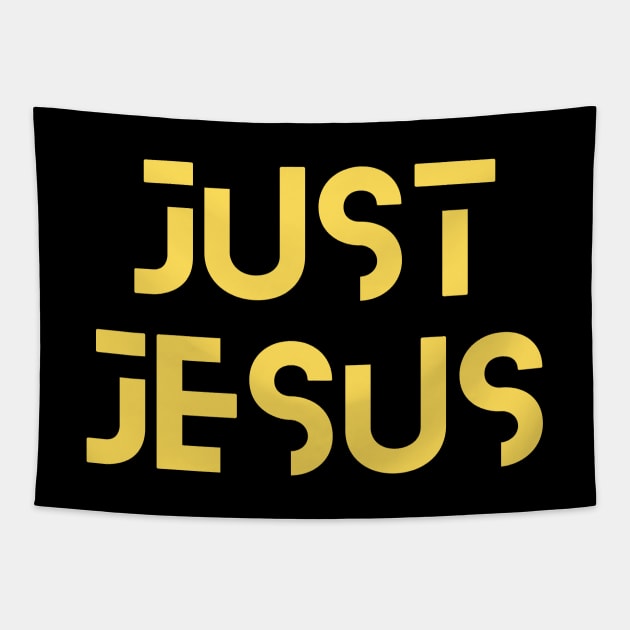 Just Jesus | Christian Typography Tapestry by All Things Gospel