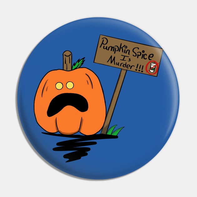 Pumpkin Protester Pin by NicoleDrawsBadly