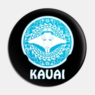 Manta Ray Shield of Kauai Pin