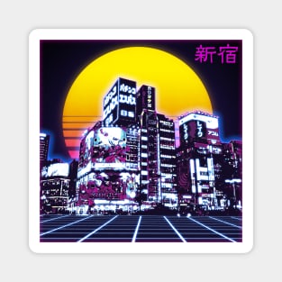 Synthwave Shinjuku Magnet