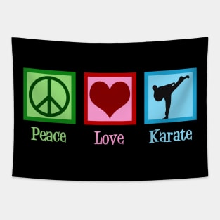 Peace Love Karate Tapestry