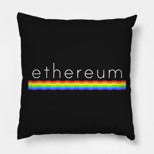 Ethereum Rainbow design Pillow