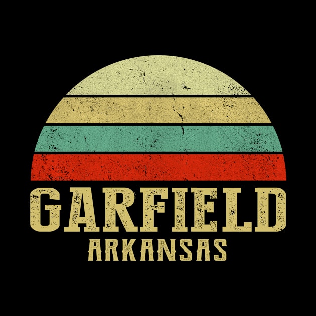 Garfield Arkansas Vintage Retro Sunset by Curry G