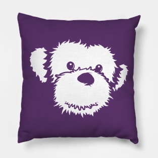 Bella’s Monkey (White Ink) Pillow