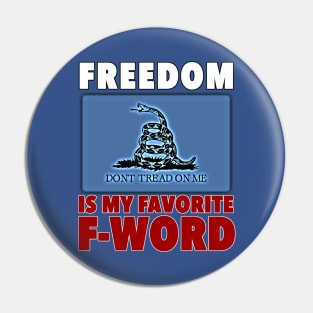 Favorite F-Word (Red, White, & Blue Design) Pin