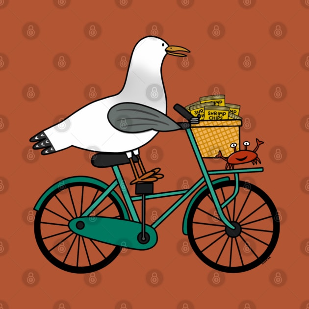 Seagull Bike Adventure by Coconut Moe Illustrations
