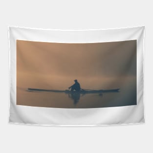 Rowing in Fog Tapestry