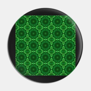 Green Clover Kaleidoscope pattern 8 Pin