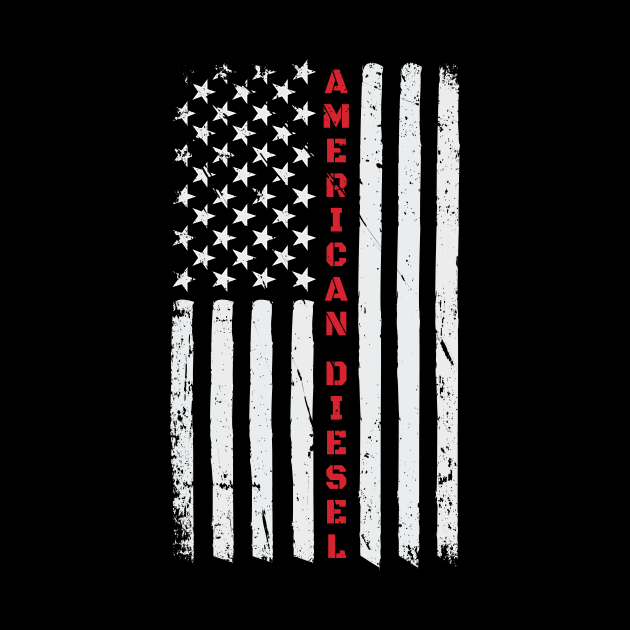 American Diesel Power Flag USA by almostbrand