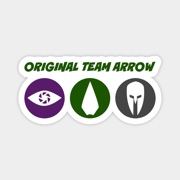Original Team Arrow - Colorful Symbols - Hero Logos Magnet by FangirlFuel