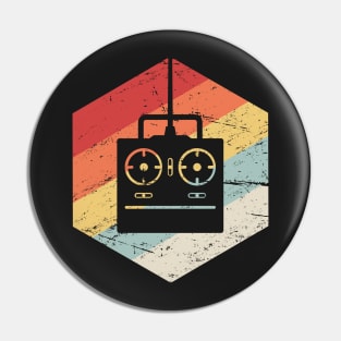 Retro Vintage RC Drone Icon Pin