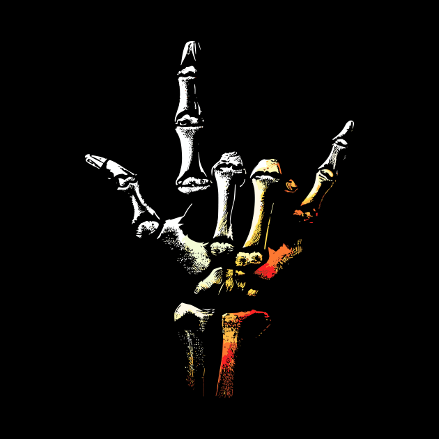 Rock n Roll Skeleton Hand by podtuts