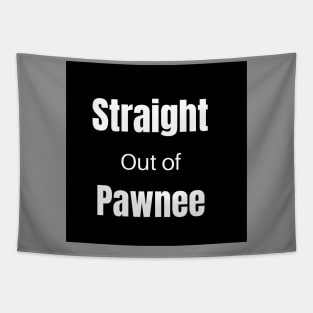 straight out of pawnee logo Tapestry