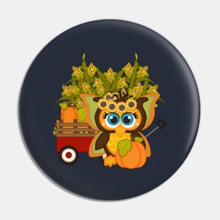 Fall Fairy Owl Pin