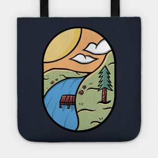 Landscape Mountain River Tote